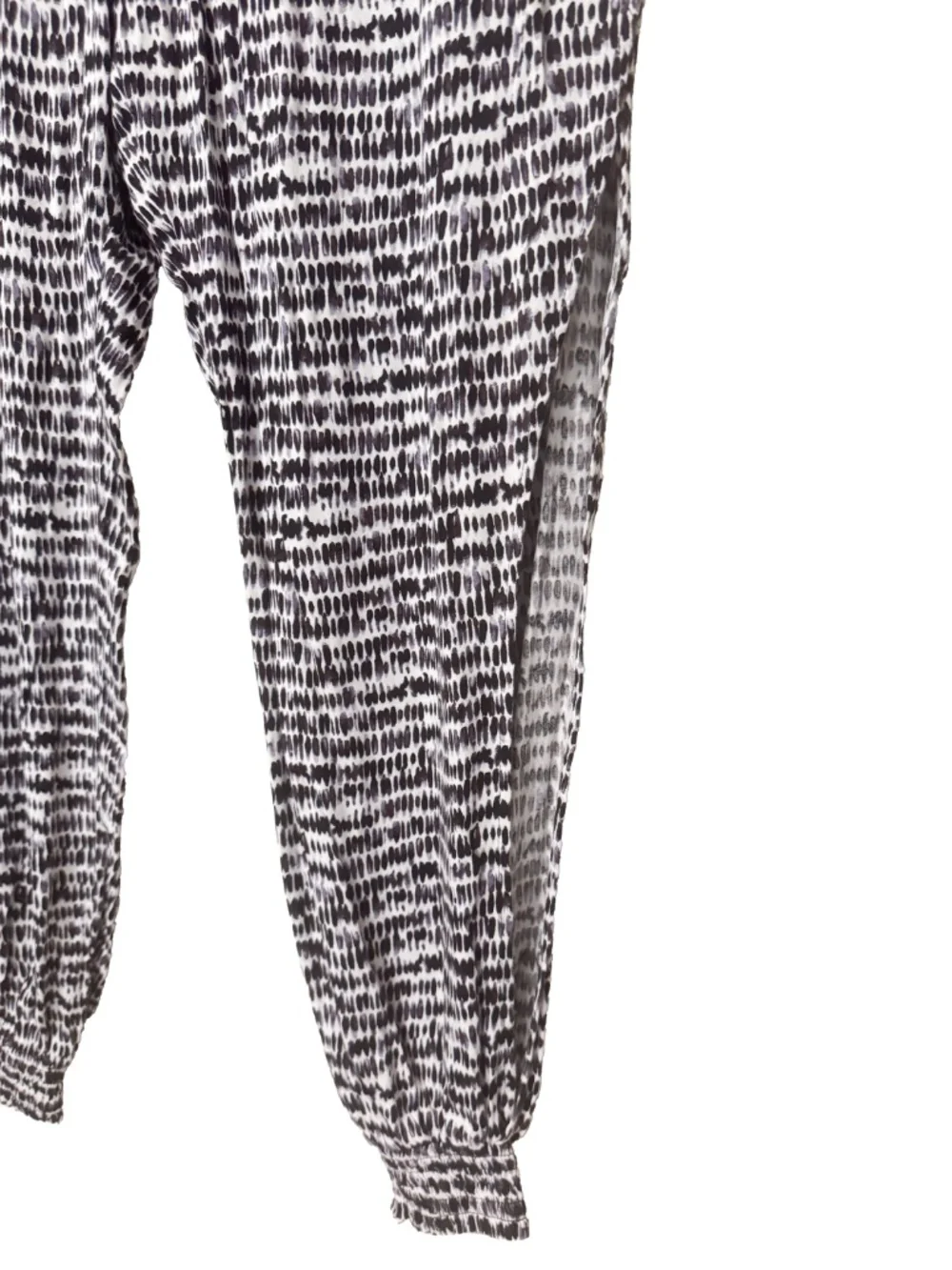 GREEN DRAGON Black White Yoga Swim Cover Pants Split Leg Side Slit Joggers Sz XL